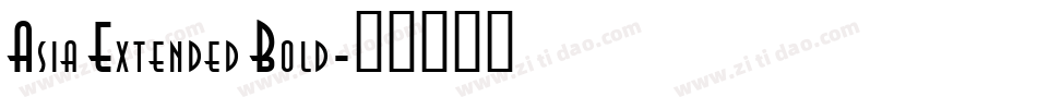 Asia Extended Bold字体转换